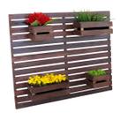 Floreira Plantas Jardim Vertical Madeira Maciça 100x80cm Imbuia