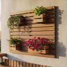Floreira Plantas Jardim Vertical Madeira Maciça 100x80cm Natural