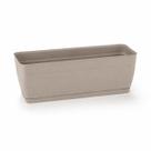 Floreira Retangular 50cm Com Prato 11,5L Marrom