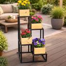 Floreira Tridimensional Suporte Nicho Em Madeira Item Decorativo Plantas