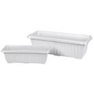 Floreiras Caneladas 50 cm Cinza Decorativo - BRASAMI