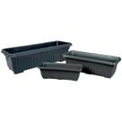 Floreiras Caneladas 50 cm Preto Decorativo - BRASAMI