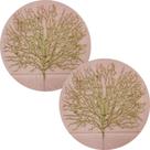 Flores Algas Coral Natalino Gliter Dourado 40x50cm Kit 10pçs