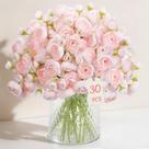 Flores Artificiais Alupssuc 30 Unidades Mini Ranúnculos de Seda Rosa