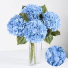 Flores artificiais Artflower Real Touch Hydrangea Blue x4