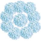 Flores artificiais Auihiay Hydrangea Blue 10 unidades com caules