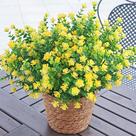 Flores artificiais BCBLF para exterior 12 pacotes amarelos