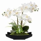 Flores artificiais Briful Orchid White 38cm com vaso preto
