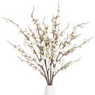 Flores artificiais de flor de ameixa Sggvecsy White (4 unidades) Flores artificiais de flor de ameixa Sggvecsy White (4 unidades)
