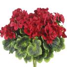 Flores artificiais de gerânio FAICOIA Red Silk 45 cm 2 unidades
