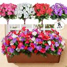 Flores artificiais de Impatiens Alupssuc Faux Silk 8 pacotes