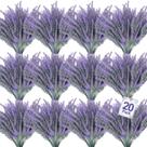 Flores artificiais de lavanda, 20 pacotes, resistentes aos raios UV, ao ar livre Flores artificiais de lavanda, 20 pacotes, resistentes aos raios UV, ao ar livre
