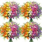 Flores artificiais Der Rose 24 pacotes de samambaias artificiais resistentes a UV