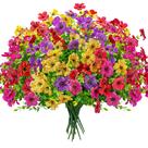 Flores artificiais Der Rose para decoração ao ar livre x12