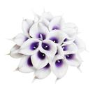 Flores artificiais DuHouse Calla Lily, 20 unidades (roxo e branco)