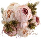 Flores artificiais Duovlo Vintage Peony Silk, pacote com 1