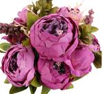 Flores artificiais Duovlo Vintage Peony Silk Purple x1