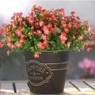 Flores artificiais FERLLY: 12 pacotes de flores falsas, vermelho enferrujado