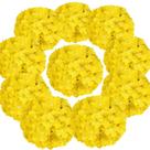 Flores artificiais Flojery Silk Hydrangea Heads (amarelas)