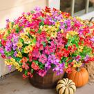 Flores artificiais florisso Daisy 12 pacotes para exterior