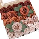 Flores artificiais Floroom Terracotta Ombre Foam Roses x25