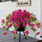 Flores artificiais Homsunny Bougainvillea Vines, 2 unidades ao ar livre