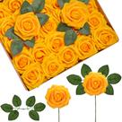 Flores artificiais InnoGear Foam Fake Roses 50 unidades amarelas
