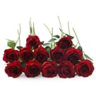 Flores artificiais Laelfe Roses Silk 12 peças para casamento em casa