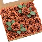 Flores artificiais Ling's moment Burnt Orange Roses x25
