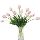 Flores artificiais LINSIE Tulipas, látex, 15 unidades, rosa claro