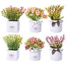 Flores artificiais LUEUR com vaso de cerâmica para decoração de casa (6 unidades) Flores artificiais LUEUR com vaso de cerâmica para decoração de casa (6 unidades)