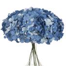 Flores artificiais LUSHIDI Silk Hydrangea Heads com caules x10