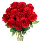 Flores artificiais: Mocoosy Red Roses, 12 unidades com caules longos