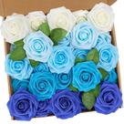Flores artificiais N&T NIETING Blue Roses 25 unidades