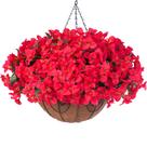 Flores artificiais penduradas HyeFlora Bougainvillea Red com cesta