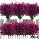 Flores artificiais RECUTMS 20 pacotes de fúcsia resistente a UV
