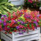 Flores artificiais ShareConn para decoração de exteriores 48 pacotes