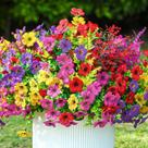 Flores artificiais ShareConn para decoração de exteriores x24