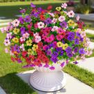 Flores Artificiais Tiabean 12 Maços em Seda Resistente a UV Flores Artificiais Tiabean 12 Maços em Seda Resistente a UV