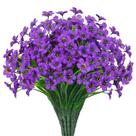Flores artificiais TYISWY 21 pacotes roxos resistentes a UV