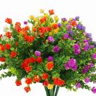 Flores artificiais YIBUKIY resistentes a UV para exterior: 20 pacotes