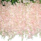 Flores artificiais ZINHO Wisteria Hanging 60 ramos rosa
