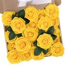 Flores Artificiales N&T NIETING 25 Rosas de Espuma Doradas de 18 cm