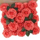 Flores Artificiales N&T NIETING Rosas de Espuma Coral 25 piezas 18 cm