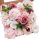 Flores Artificiales Serwalin Peonías Rosas de Seda Combo de 2 Piezas Flores Artificiales Serwalin Peonías Rosas de Seda Combo de 2 Piezas