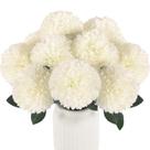 Flores de crisântemos artificiais Hananona, 12 peças brancas