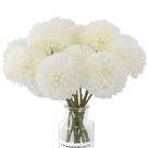 Flores de crisântemos artificiais Rowfad Silk White x12