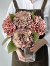 Flores de hortênsia artificiais JINWOE Vintage Real Touch x4