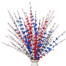 Flores de jasmim artificiais Wootkey 10 unidades 74 cm Patriotic