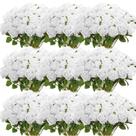 Flores de rosas artificiais Jexine 100 Bulk Pure White Silk Flores de rosas artificiais Jexine 100 Bulk Pure White Silk